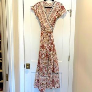 Size medium wrap maxi dress
